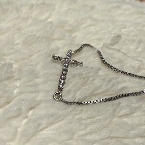 Marin Costello Cross Bracelet Silver